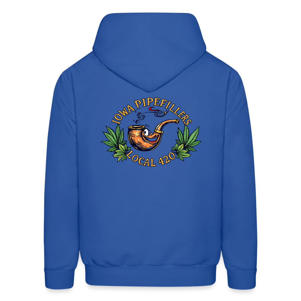 IOWA PIPEFILLERS LOCAL 420 F/B DESIGN Men's Hoodie - royal blue