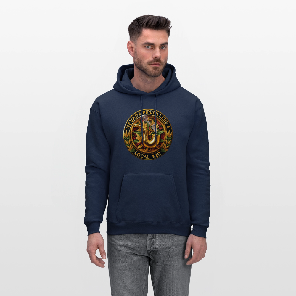 NEVADA PIPEFILLERS LOCAL 420  Men's Hoodie - navy