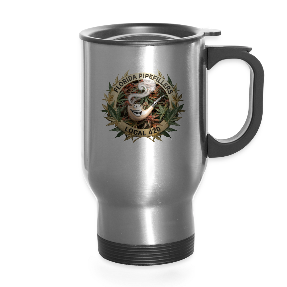 FLORIDA PIPEFILLERS LOCAL 420 14oz Stainless Steel Travel Mug - silver