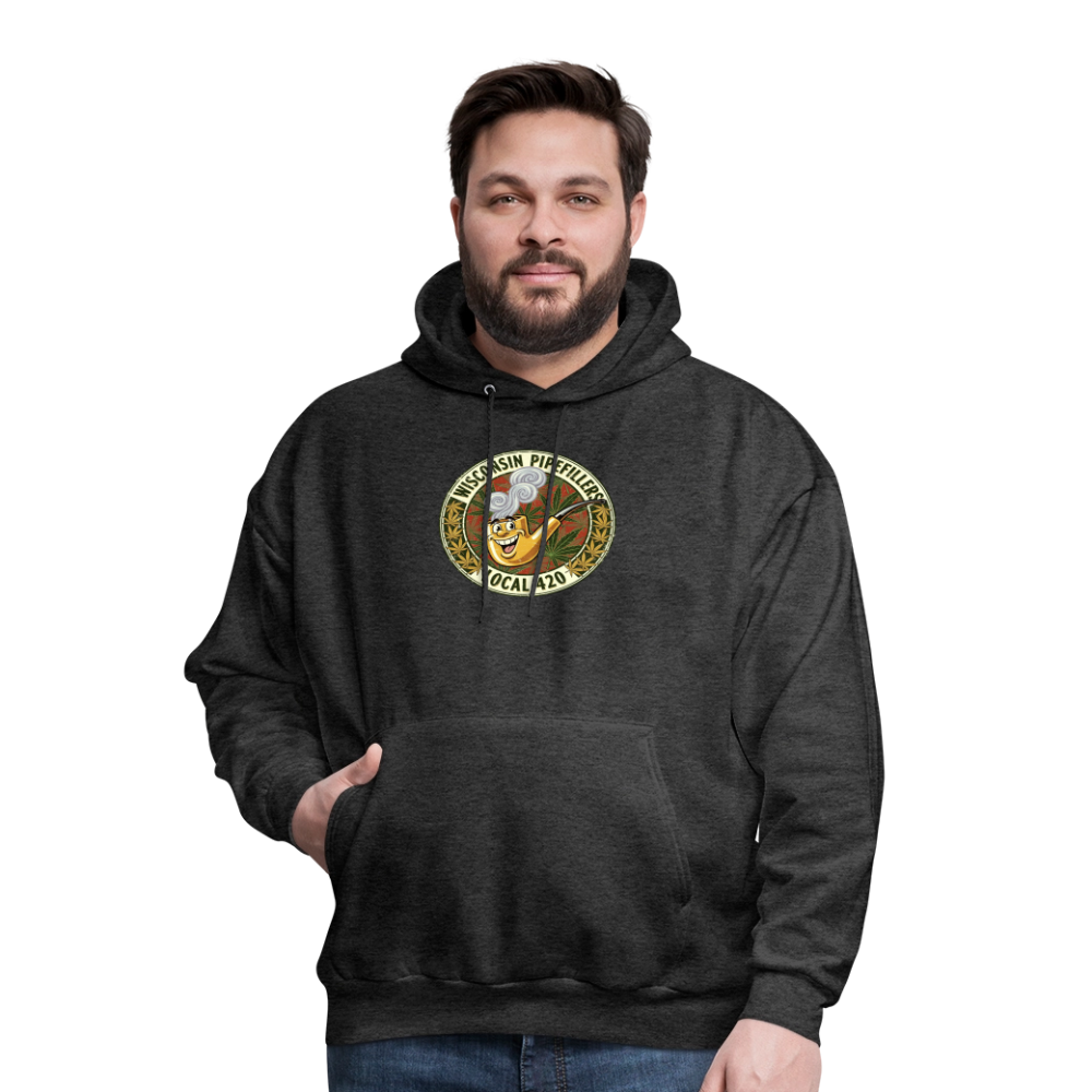 WISCONSIN PIPEFILLERS LOCL 420 F/B DESIGN Men's Hoodie - charcoal grey