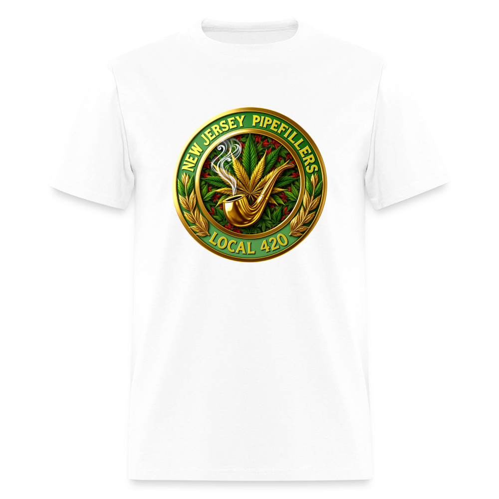 NEW JERSEY PIPEFILLERS LOCAL 420 Men's T-Shirt - white