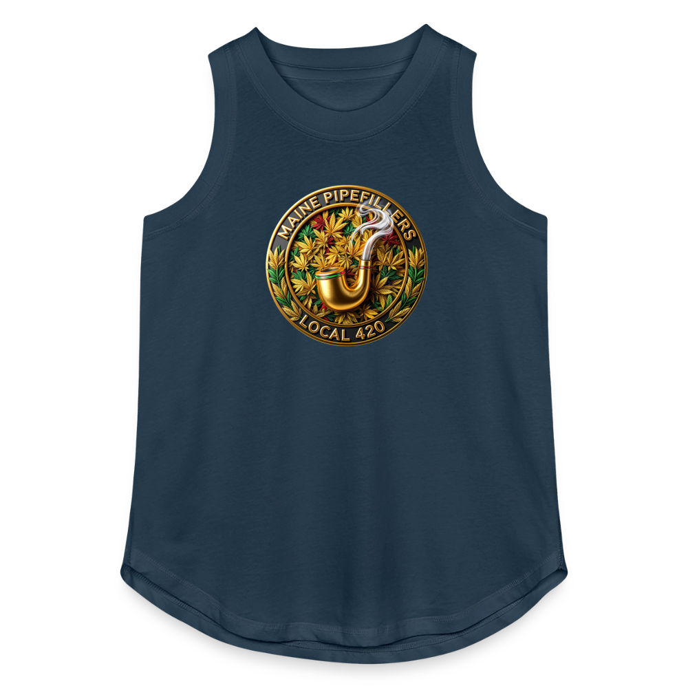 MAINE PIPEFILLERS LOCAL 420 Women's Relaxed Tank Top - denim