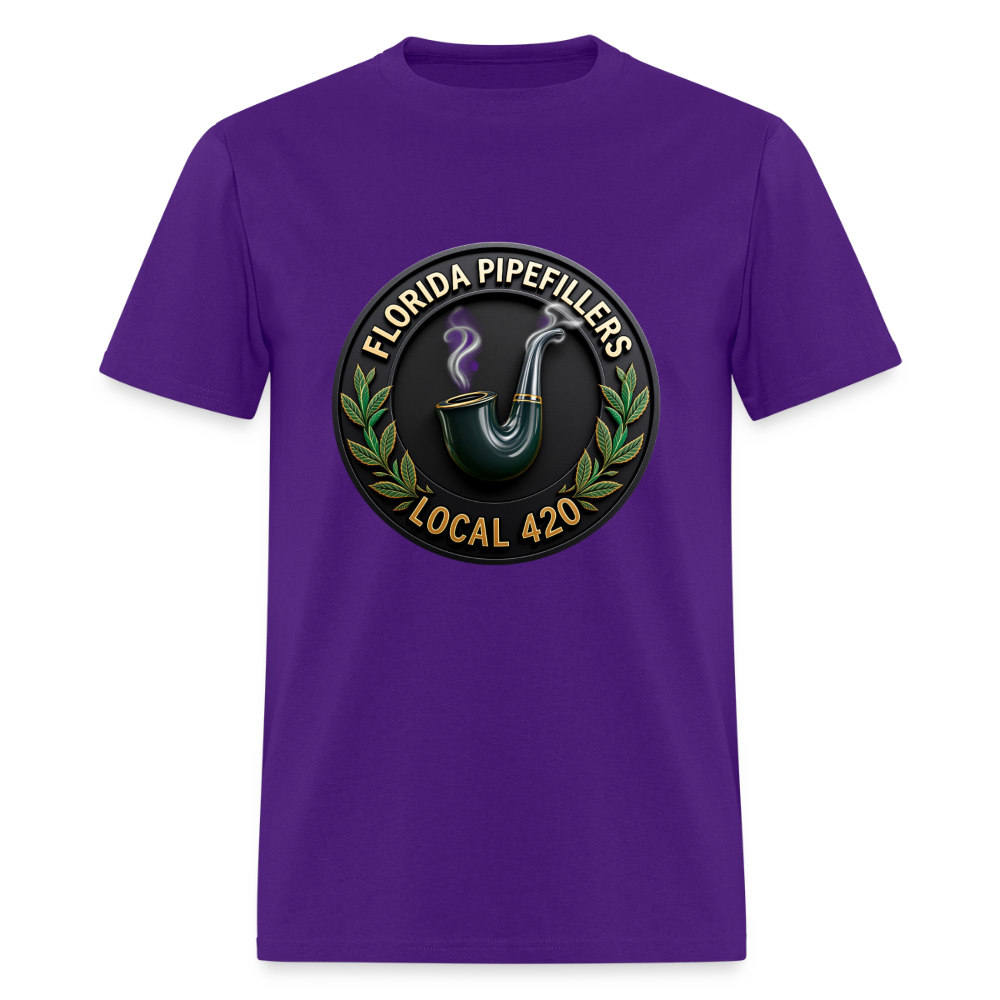 FLORIDA PIPEFILLERS LOCAL 420 F/B DESIGN Men's T-Shirt - purple