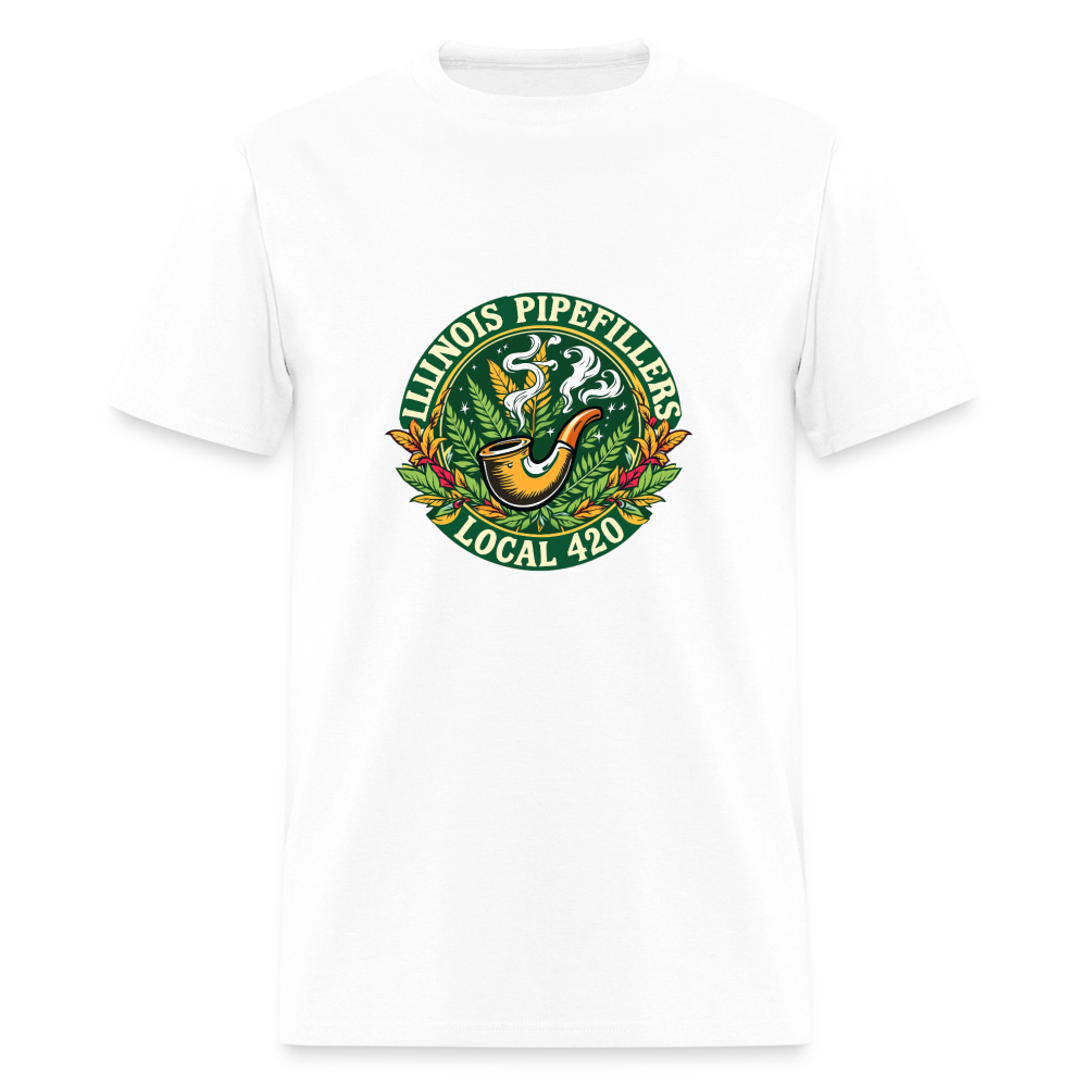 ILLINOIS PIPEFILLERS LOCAL 420 F/B DESIGN Men's T-Shirt - white