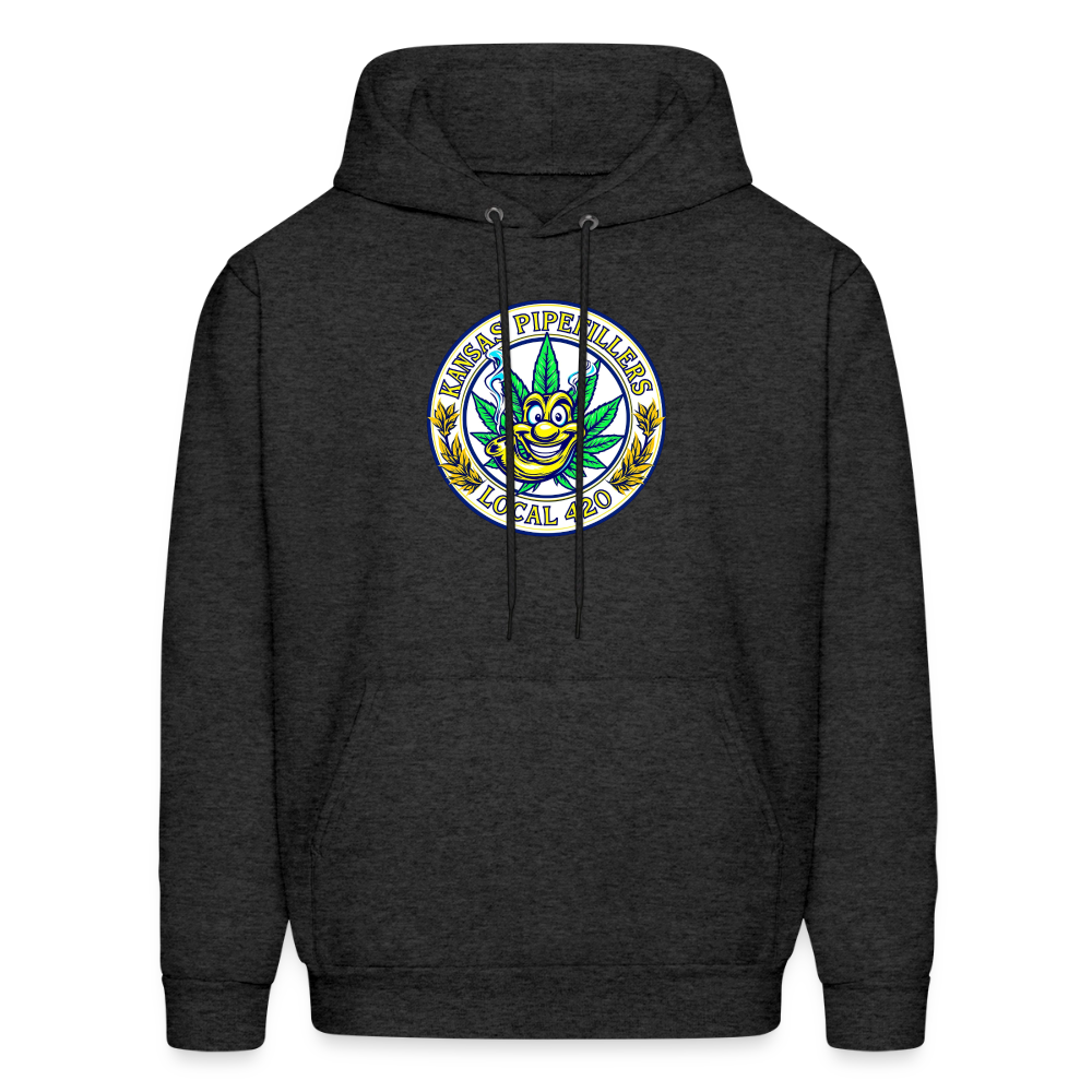 KANSAS PIPEFILLERS LOCAL 420 Men's Hoodie - charcoal grey