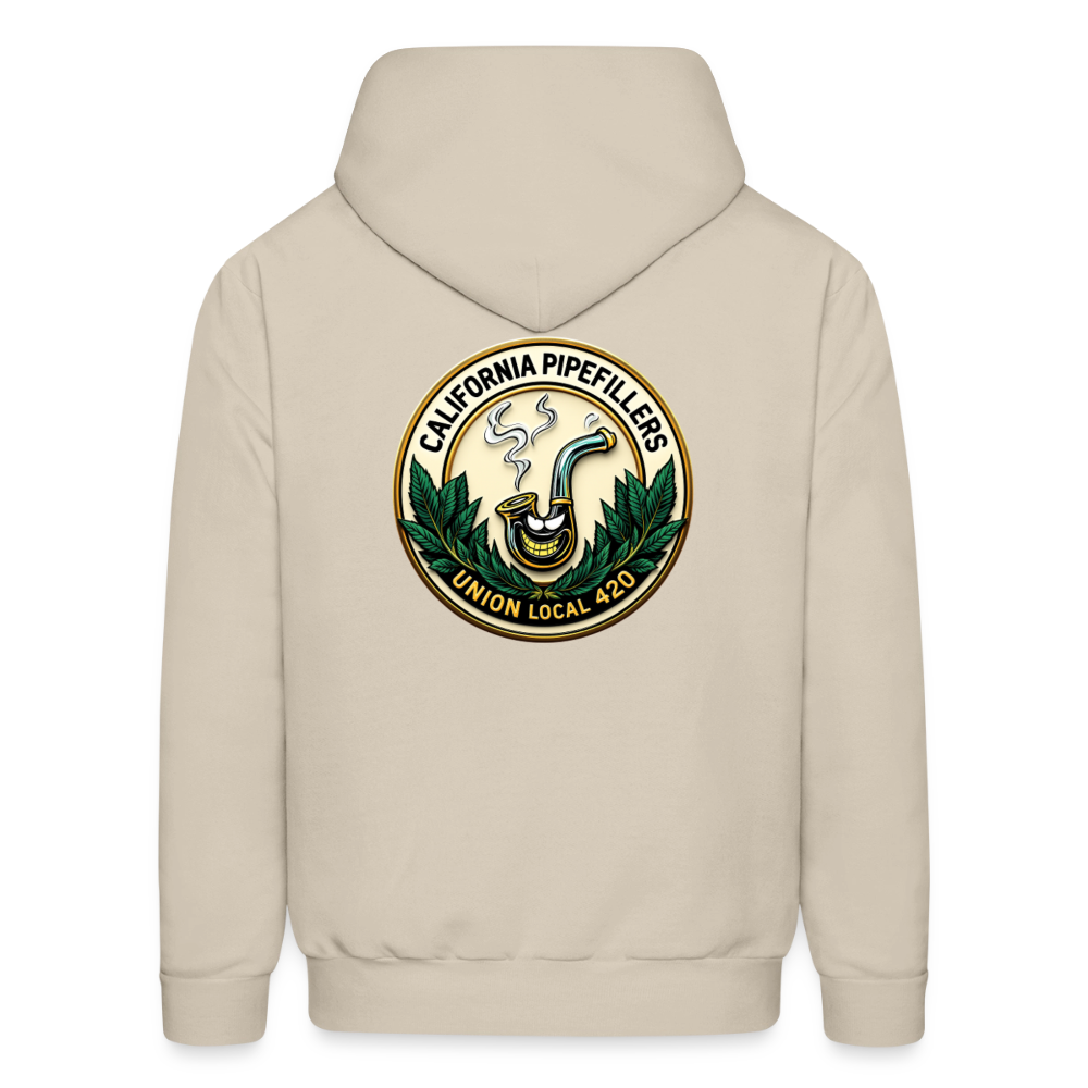 CALIFORNIA PIPEFILLERS UNION LOCAL 420 F/B EMBLEM Men's Hoodie - Sand