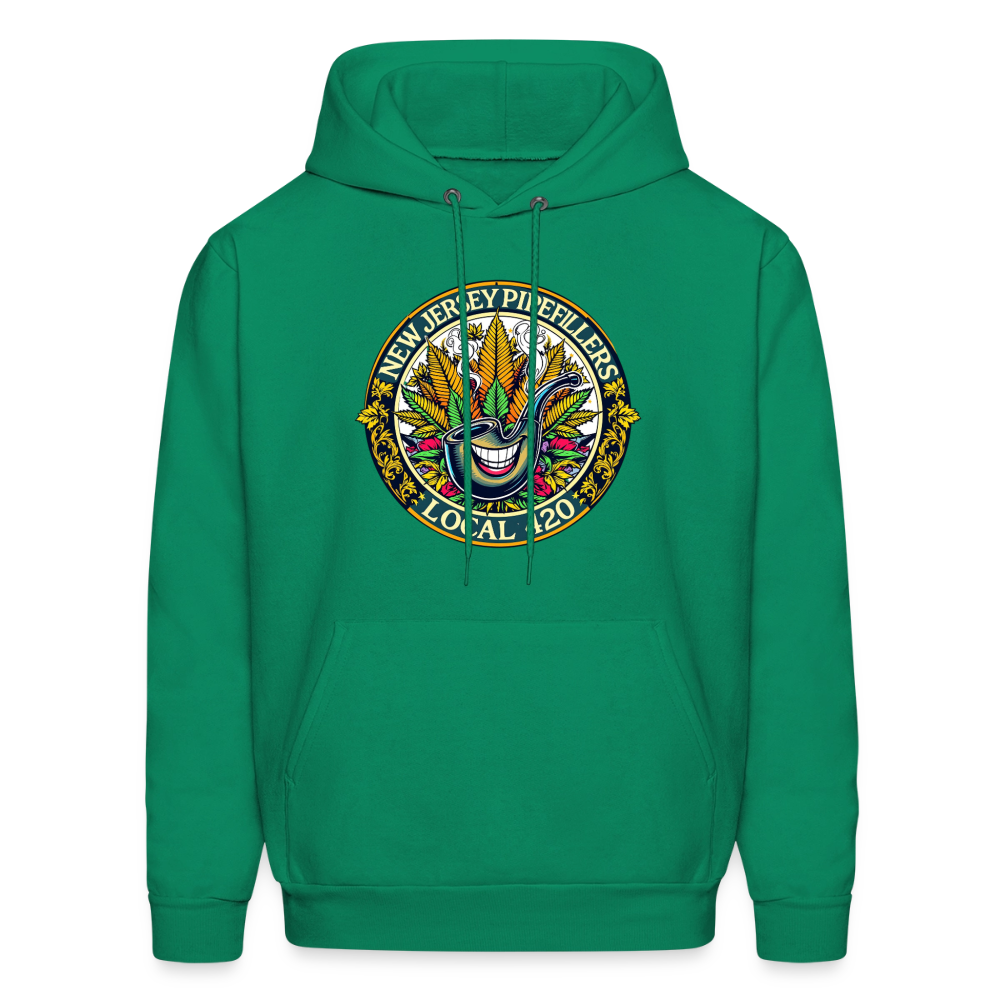 NEW JERSEY PIPEFILLERS LOCAL 420 F/B DESIGN Men's Hoodie - kelly green