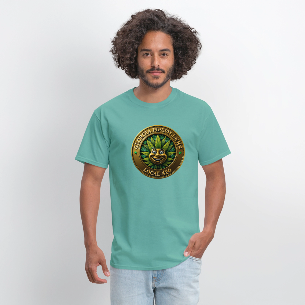 GEORGIA PIPEFILLERS LOCAL 420 F/B DESIGN  Men's T-Shirt - aquatic