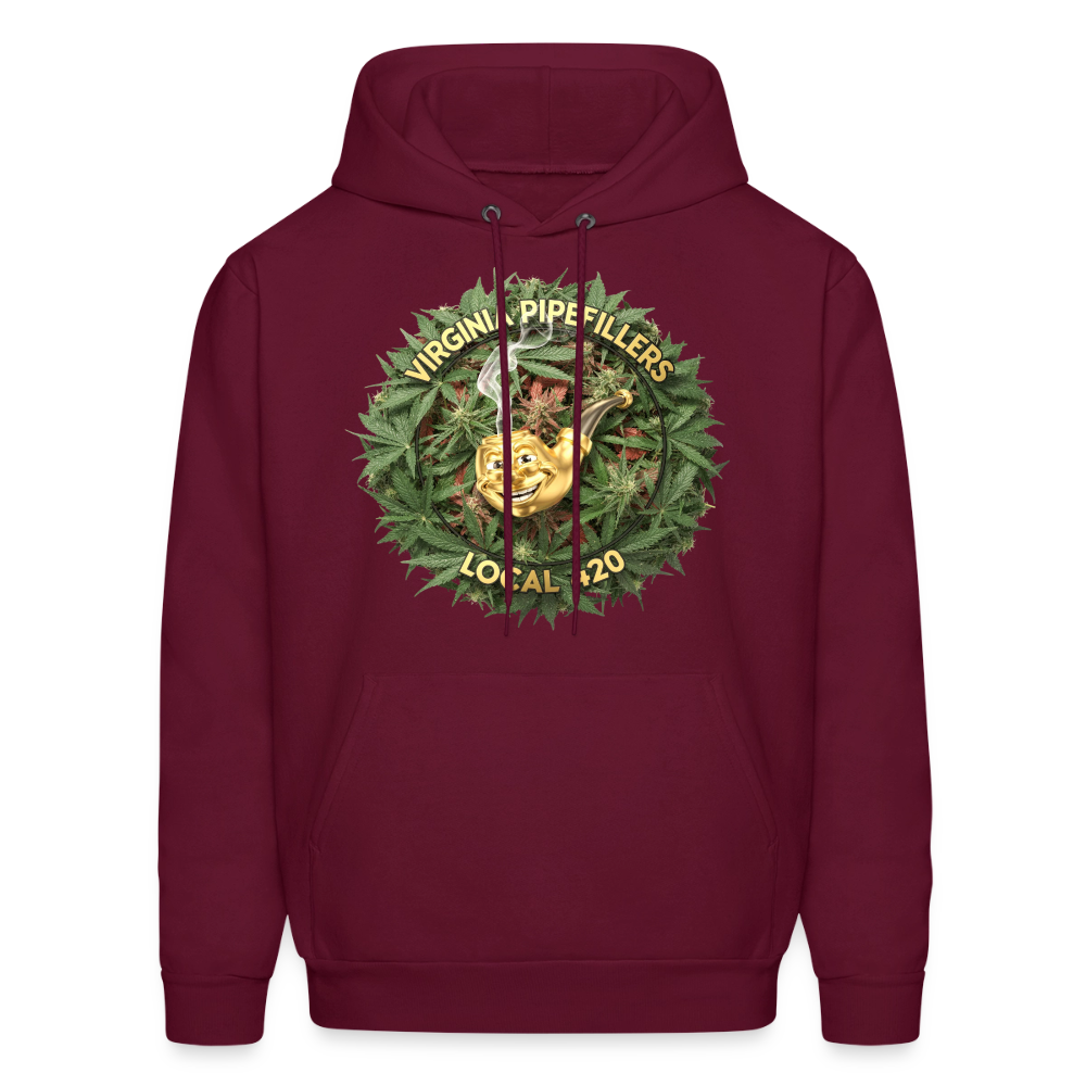 VIRGINIA PIPEFILLERS LOCAL 420 Men's Hoodie - burgundy