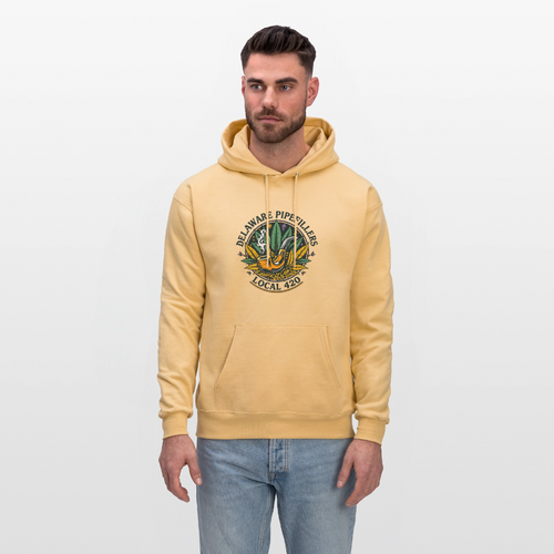 DELAWARE PIPEFILLERS LOCAL 420 Men's Hoodie - light gold 