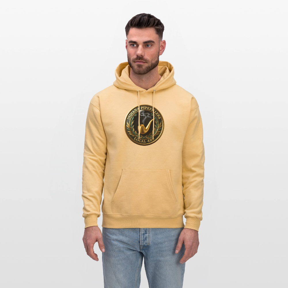 INDIANA PIPEFILLERS LOCAL 420 F/B DESIGN Men's Hoodie - light gold 