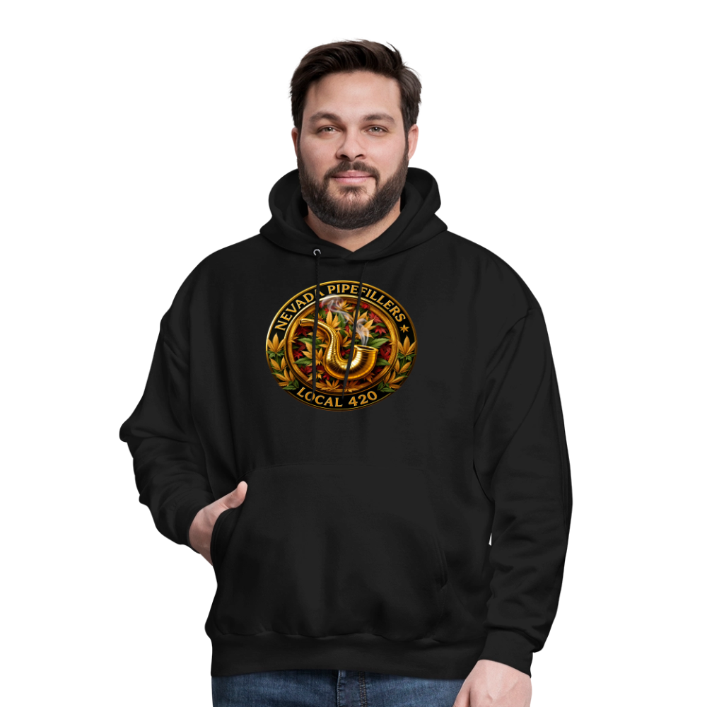 NEVADA PIPEFILLERS LOCAL 420  F/B DESIGN Men's Hoodie - black