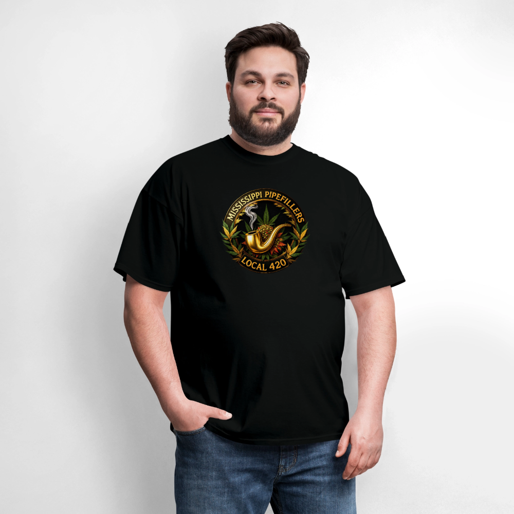 MISSISSIPPI PIPEFILLERS LOCAL 420 Men's T-Shirt - black