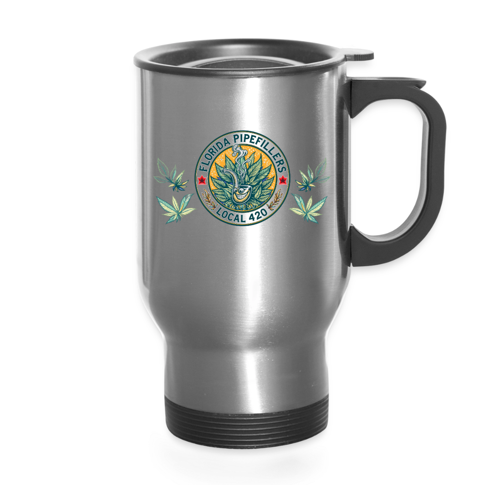 FLORIDA PIPEFILLERS LOCAL 420 14oz Stainless Steel Travel Mug - silver