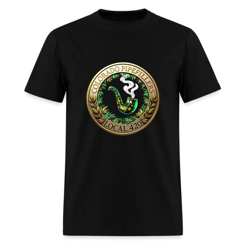 COLORADO PIPEFILLERS LOCAL 420  Men's T-Shirt - black