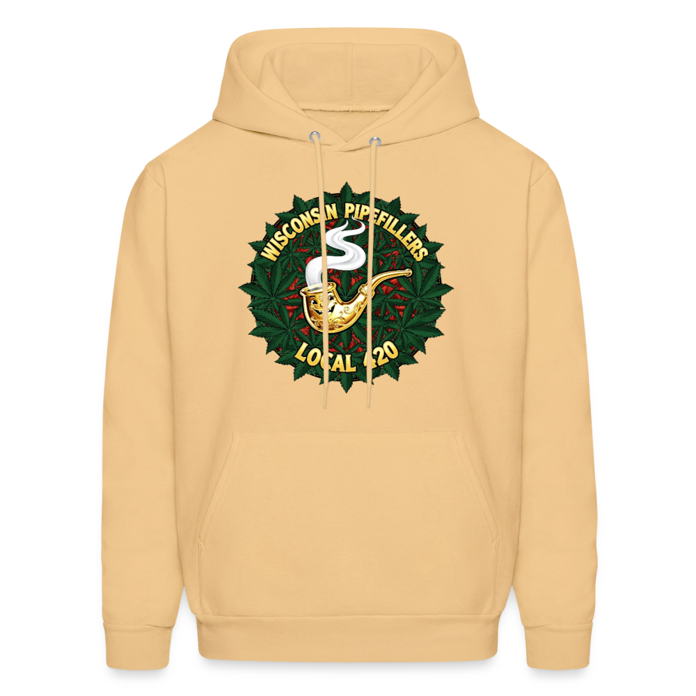 WISCONSIN PIPEFILLERS LOCAL 420 Men's Hoodie - light gold 