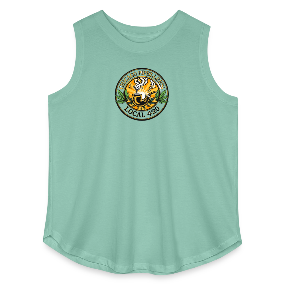 CHICAGO PIPEFILLERS LOCAL 420 F/B DESIGN Women's Curvy Relaxed Tank Top - saltwater