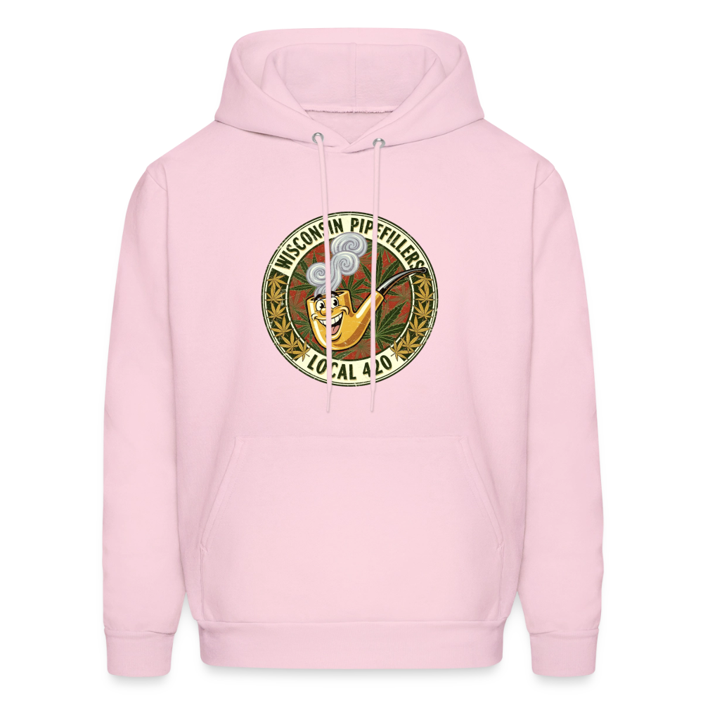 WISCONSIN PIPEFILLERS LOCL 420 Men's Hoodie - pale pink