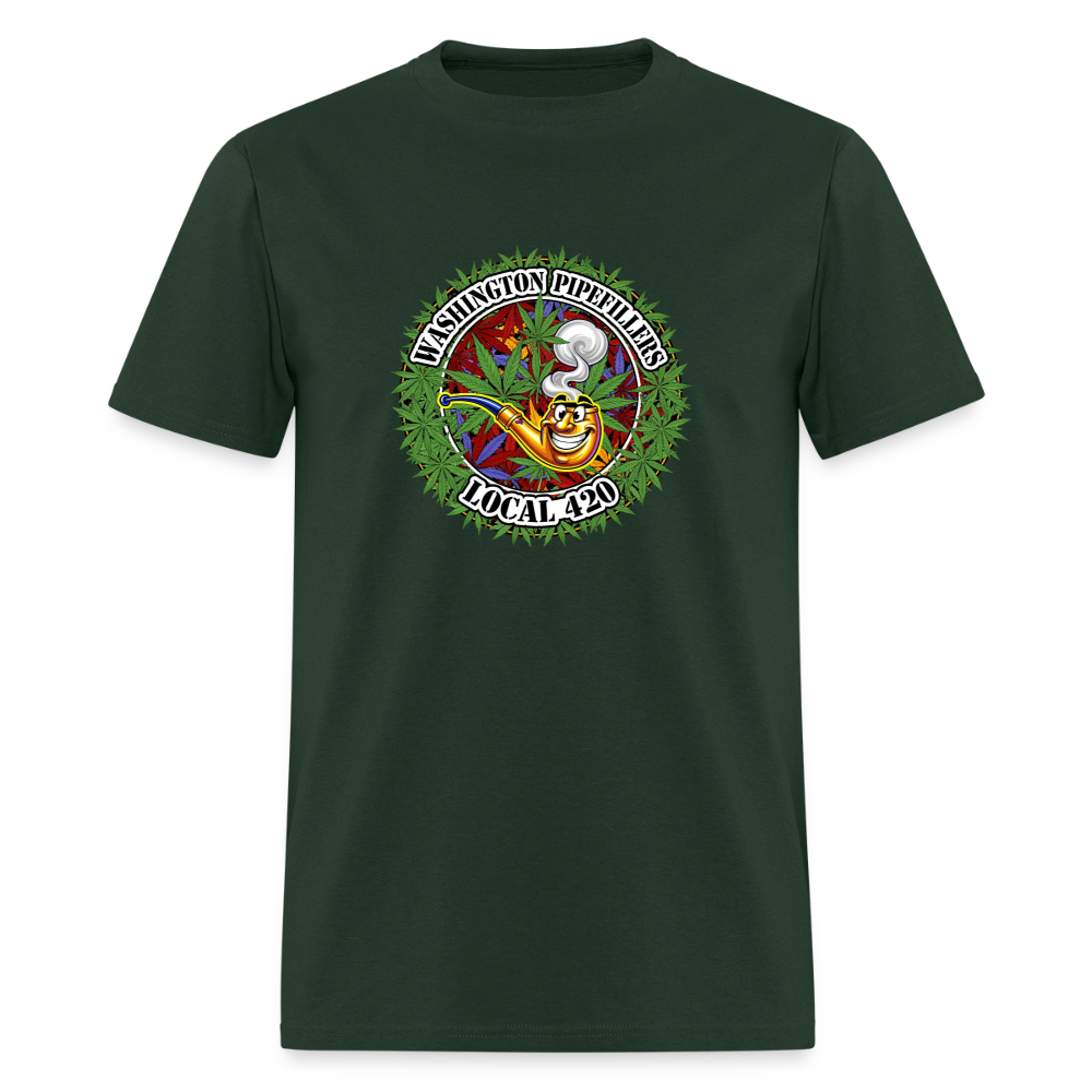 WASHINGTON PIPEFILLERS LOCAL 420 F/B DESIGN Men's T-Shirt - forest green