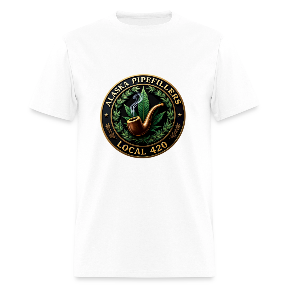 ALASKA PIPEFILLERS LOCAL 420 F/B DESIGN Men's T-Shirt - white