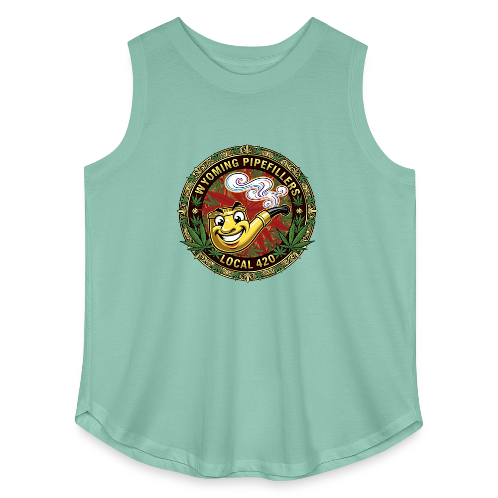 WYOMING PIPEFILLERS LOCAL 420 F/B DESIGN Women's Curvy Relaxed Tank Top - saltwater