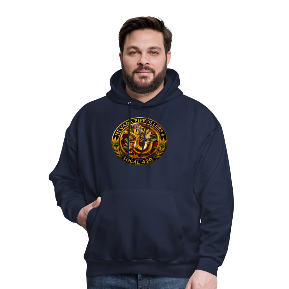 NEVADA PIPEFILLERS LOCAL 420  Men's Hoodie - navy