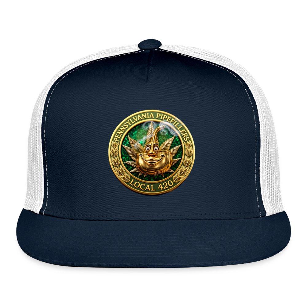 PENNSYLVANIA PIPEFILLERS LOCAL 420 Trucker Hat - navy/white