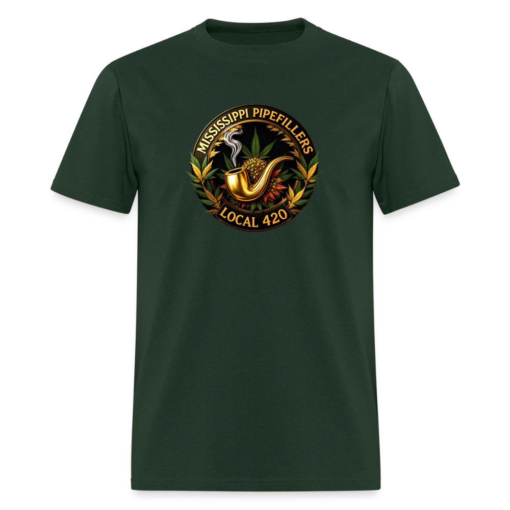 MISSISSIPPI PIPEFILLERS LOCAL 420 Men's T-Shirt - forest green