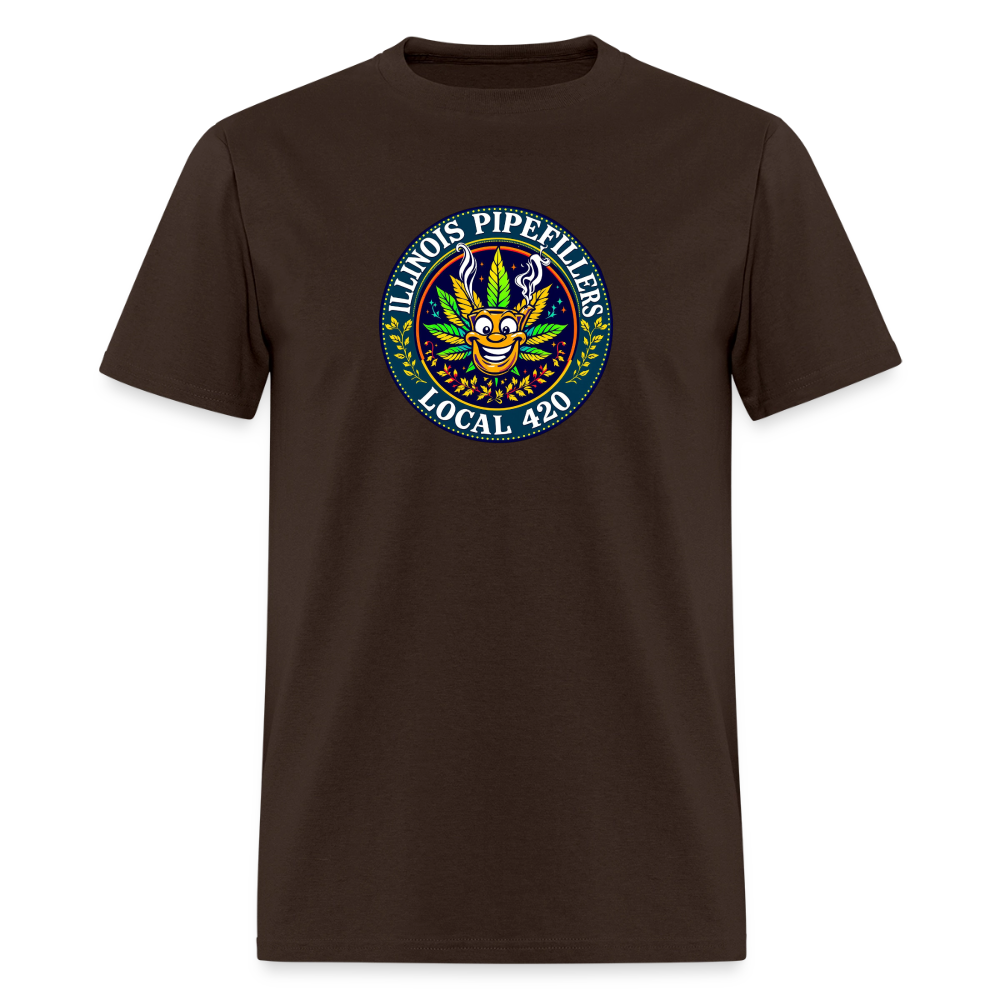 ILLINOIS PIPEFILLERS LOCAL 420 Men's T-Shirt - brown
