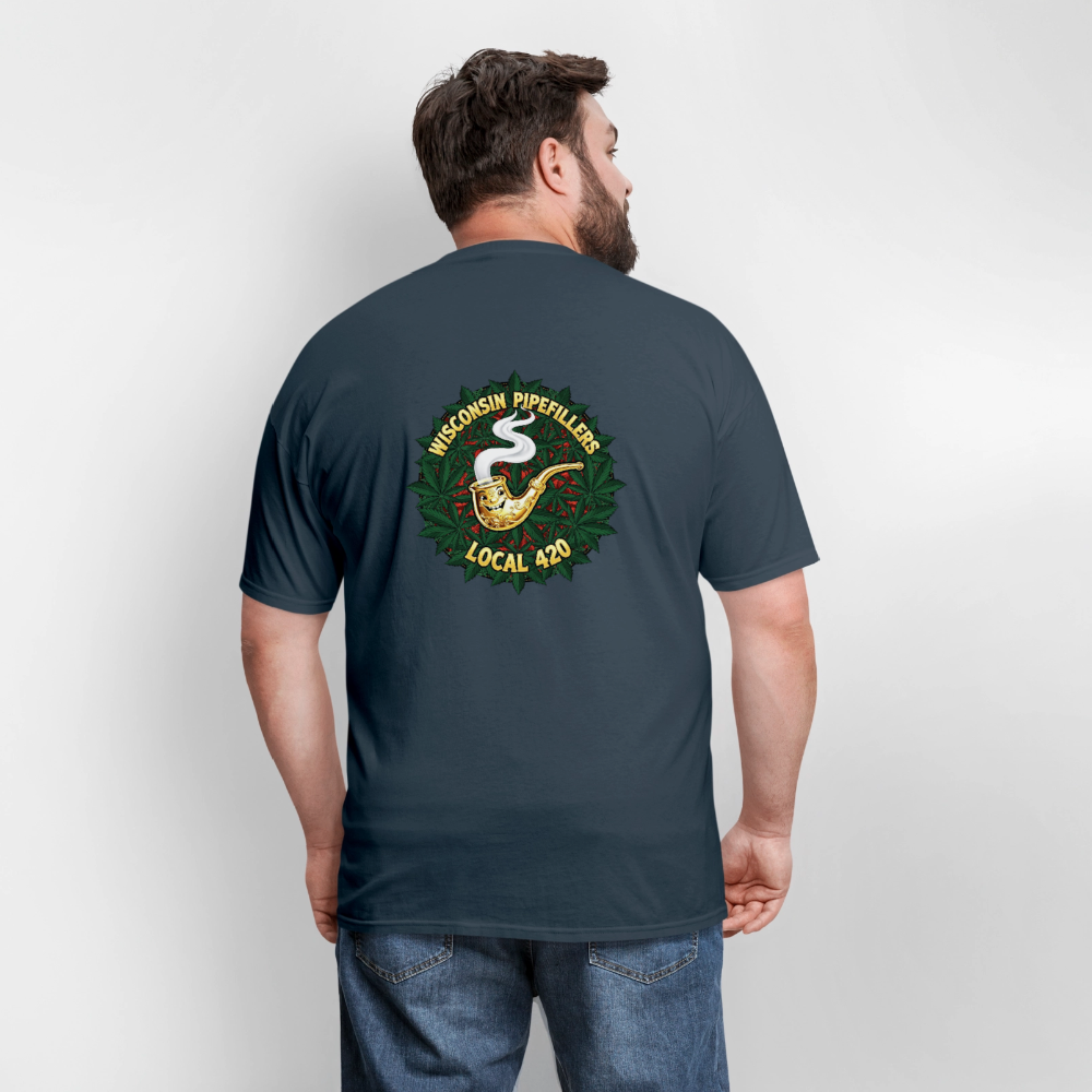 WISCONSIN PIPEFILLERS LOCAL 420 Men's T-Shirt -  blue dusk