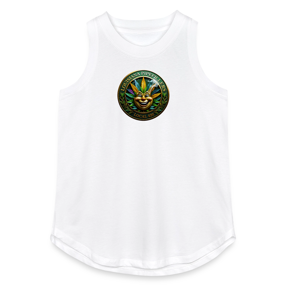 LOUISIANA PIPEFILLERS LOCAL 420 Women's Relaxed Tank Top - white