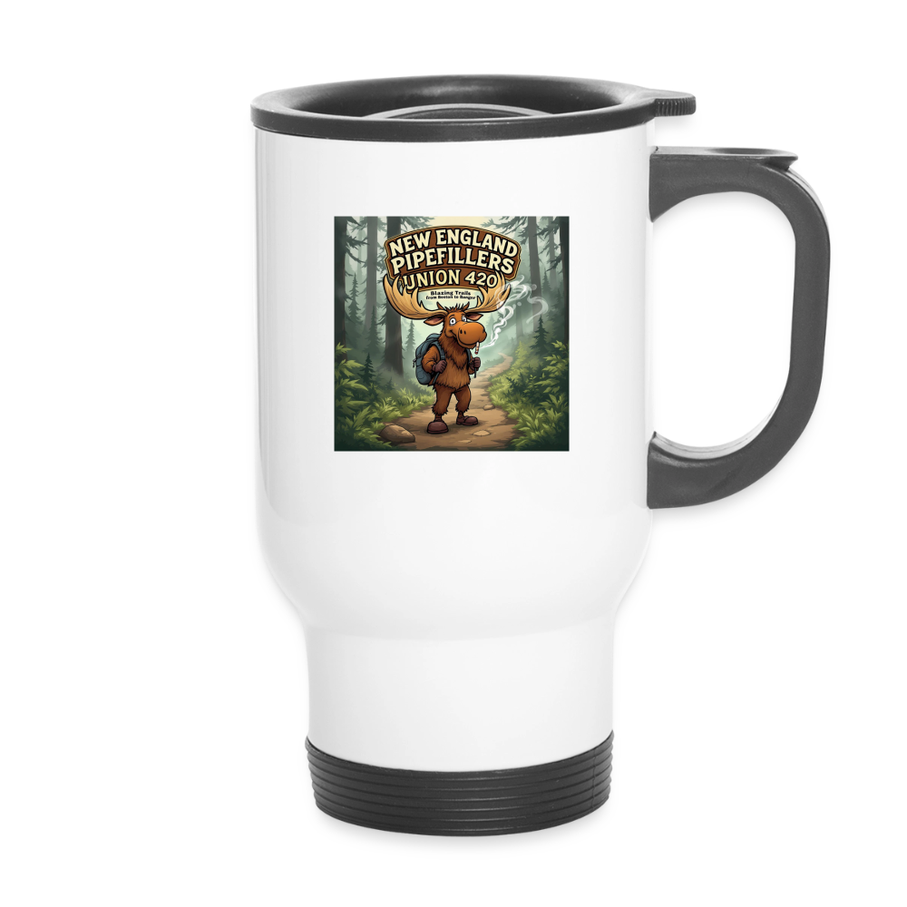 NEW ENGLAND PIPEFILLERS UNION 420 14 oz Travel Mug - white