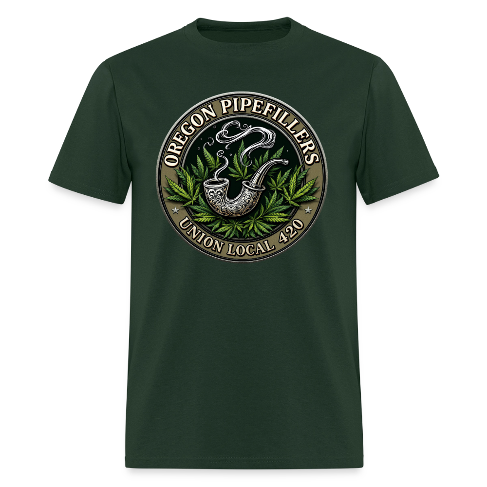 OREGON PIPEFILLERS LOCAL 420 Men's T-Shirt - forest green