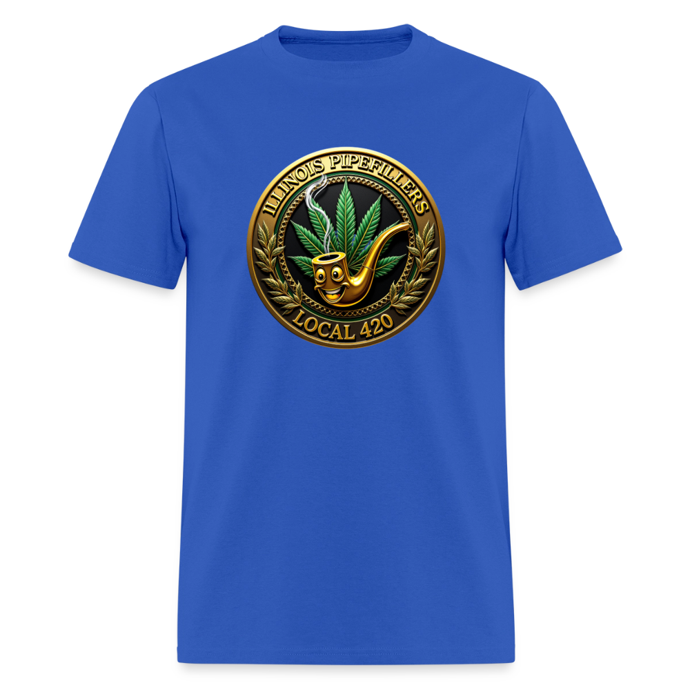 ILLINOIS PIPEFILLERS LOCAL 420 Men's T-Shirt | - royal blue