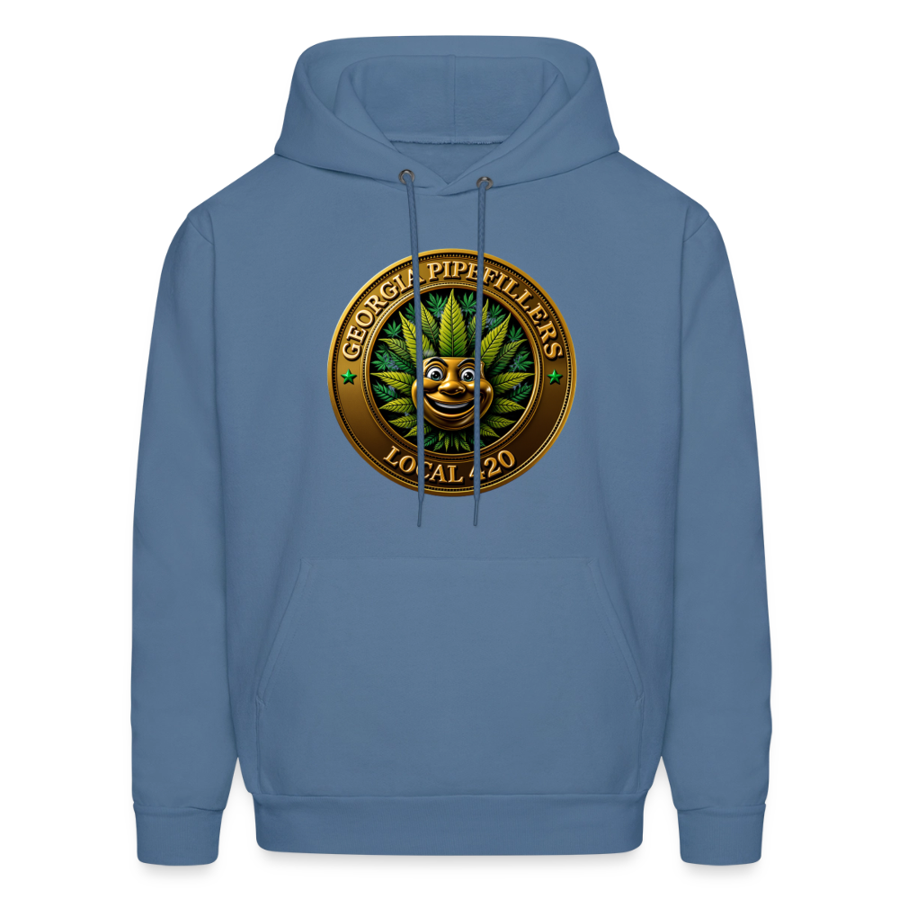 GEORGIA PIPEFILLERS LOCAL 420 F/B DESIGN Men's Hoodie - denim blue