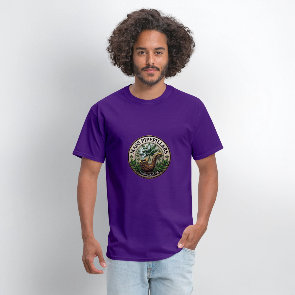 MASS PIPEFILLERS UNION LOCAL 420 Men's T-Shirt - purple