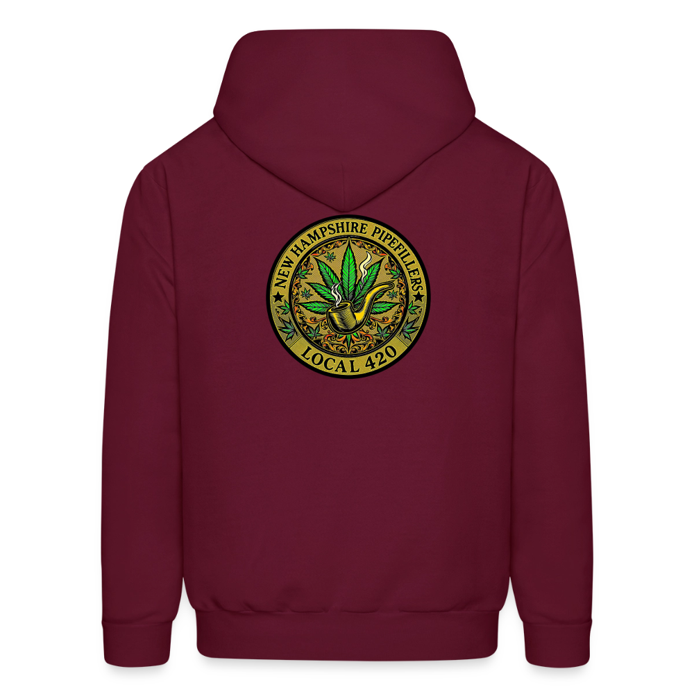 NEW HAMSHIRE PIPEFILLERS LOCAL 420 Men's Hoodie - burgundy