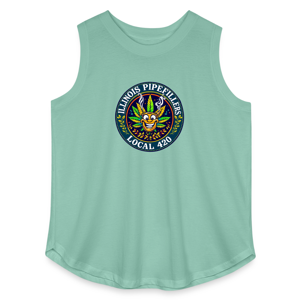 ILLINOIS PIPEFILLERS LOCAL 420 Women's Curvy Relaxed Tank Top - saltwater