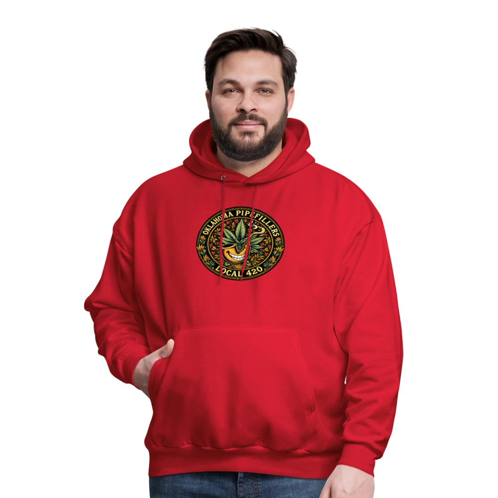 OKLAHOMA PIPEFILLERS LOCAL 420  F/B DESIGNS Men's Hoodie - red