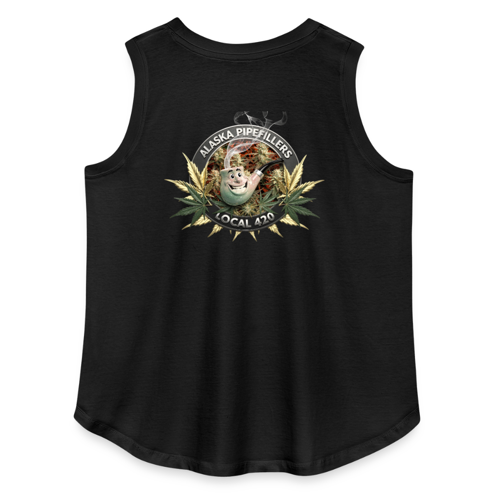 ALASKA  PIPEFILLERS LOCAL 420 F/B DESIGN Women's Curvy Relaxed Tank Top - black