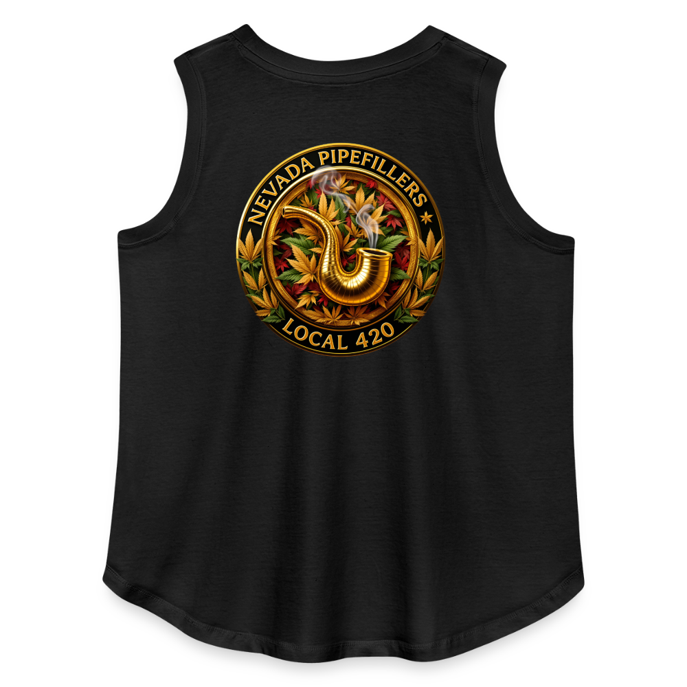 NEVADA PIPEFILLERS LOCAL 420  F/B DESIGN Women's Curvy Relaxed Tank Top - black