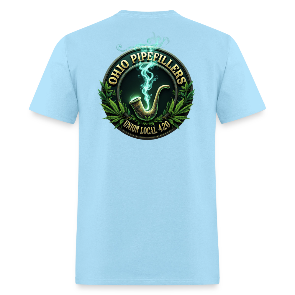 OHIO PIPEFILLERS UNION LOCAL 420 F/B DESIGNS Men's T-Shirt - powder blue
