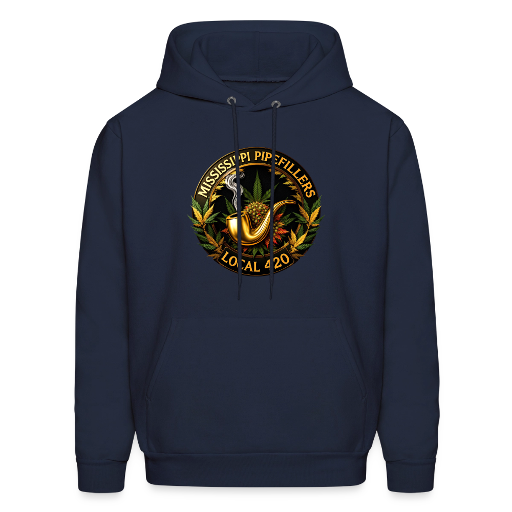 MISSISSIPPI PIPEFILLERS LOCAL 420 Men's Hoodie - navy