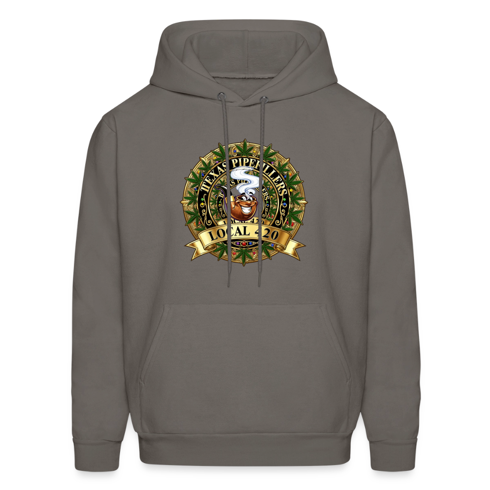 TEXAS PIPEFILLERS LOCAL 420 Men's Hoodie - asphalt gray