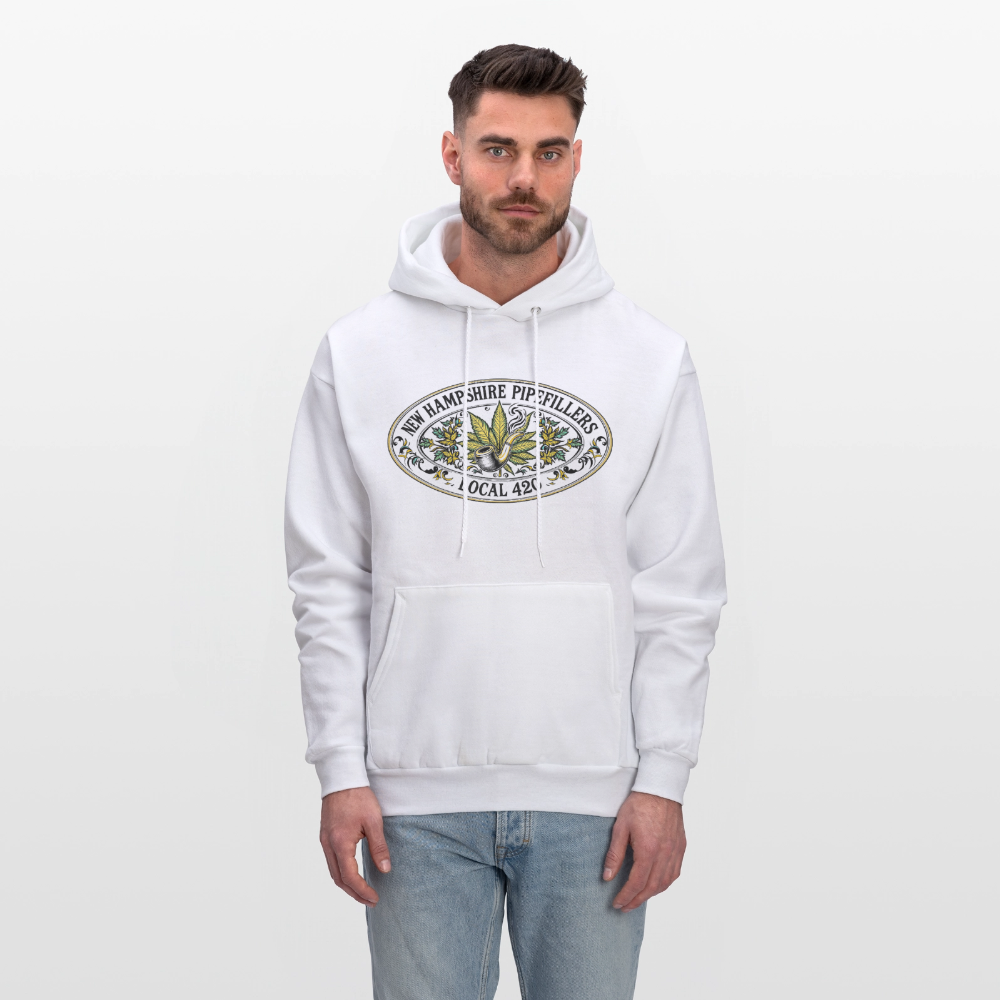 NEW HAMPSHIRE PIPEFILLERS LOCAL 420 Men's Hoodie - white