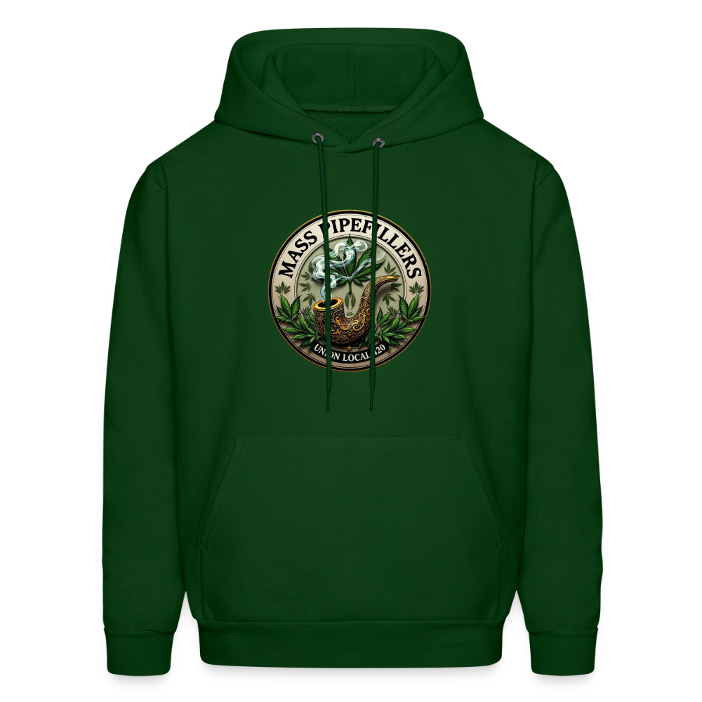 MASS PIPEFILLERS LOCAL 420 2 EMBLEM Men's Hoodie - forest green