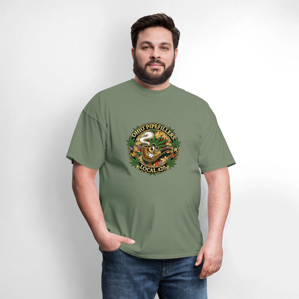 OHIO PIPEFILLERS LOCAL 420 Men's T-Shirt - military green