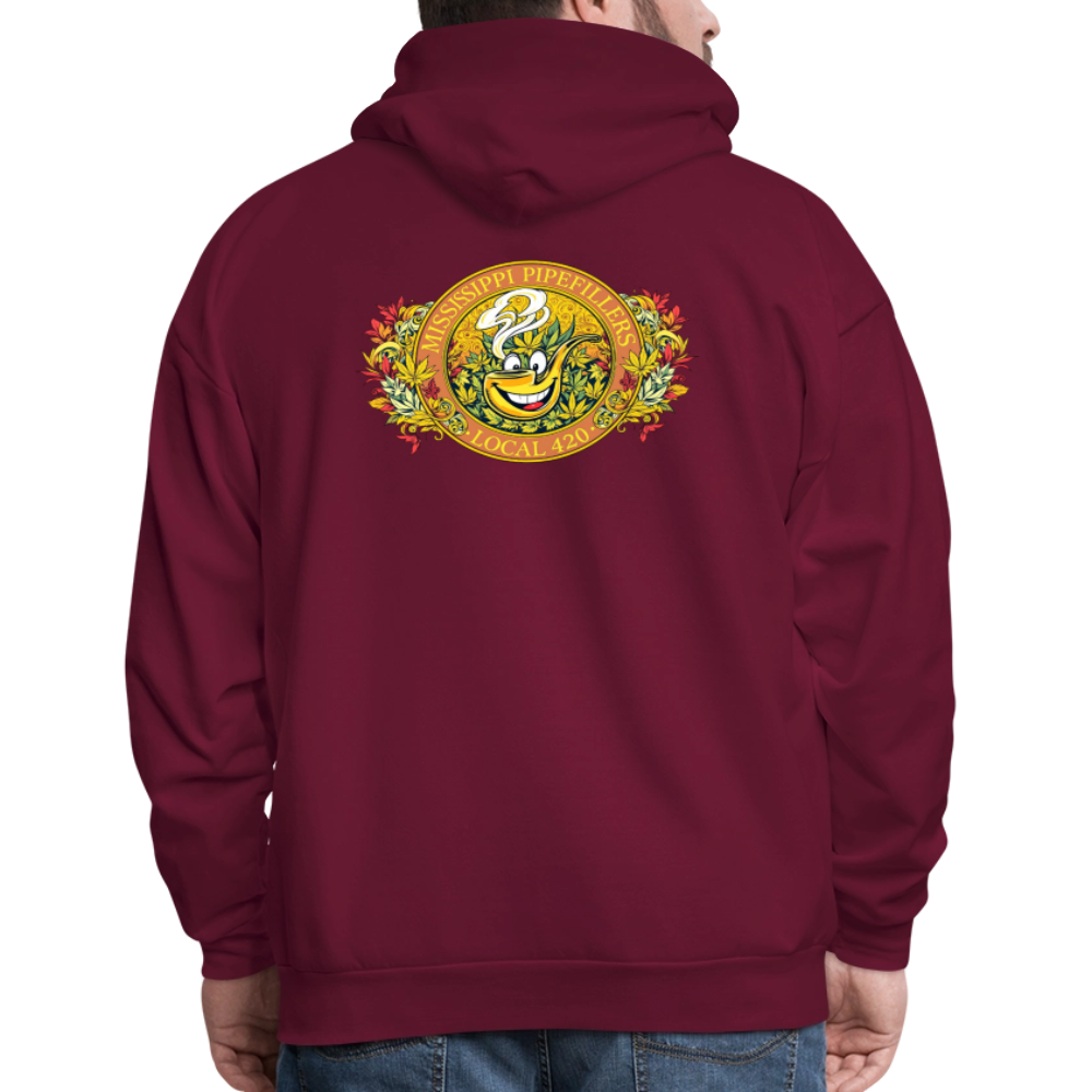 MISSISSIPPI PIPEFILLERS LOCAL 420 F/B DESIGNS Men's Hoodie - burgundy