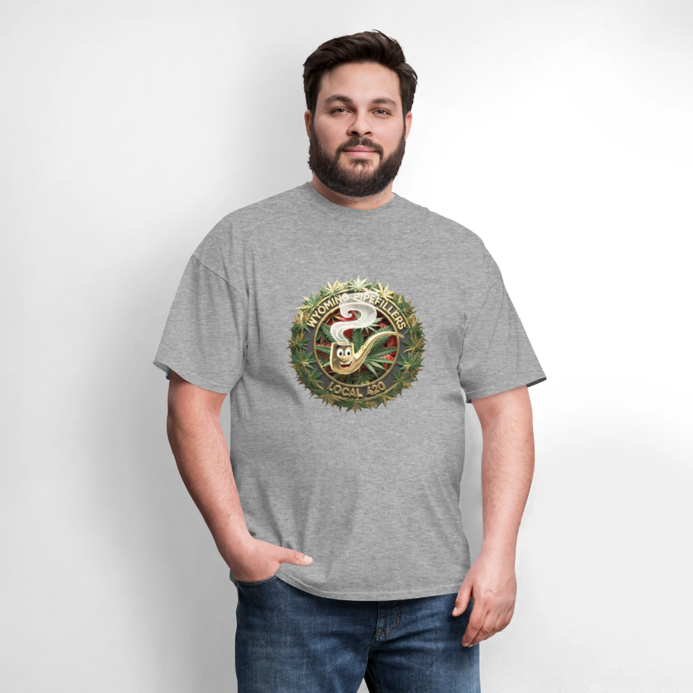 WYOMING PIPEFILLERS LOCAL 420 Men's T-Shirt - heather gray