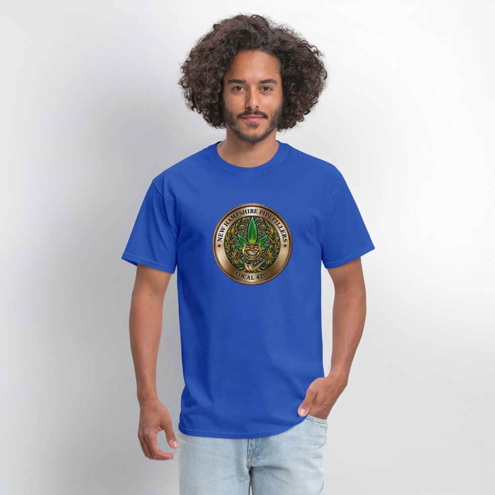 NEW HAMPSHIRE PIPEFILLERS UNION LOCAL 420 Men's T-Shirt - royal blue